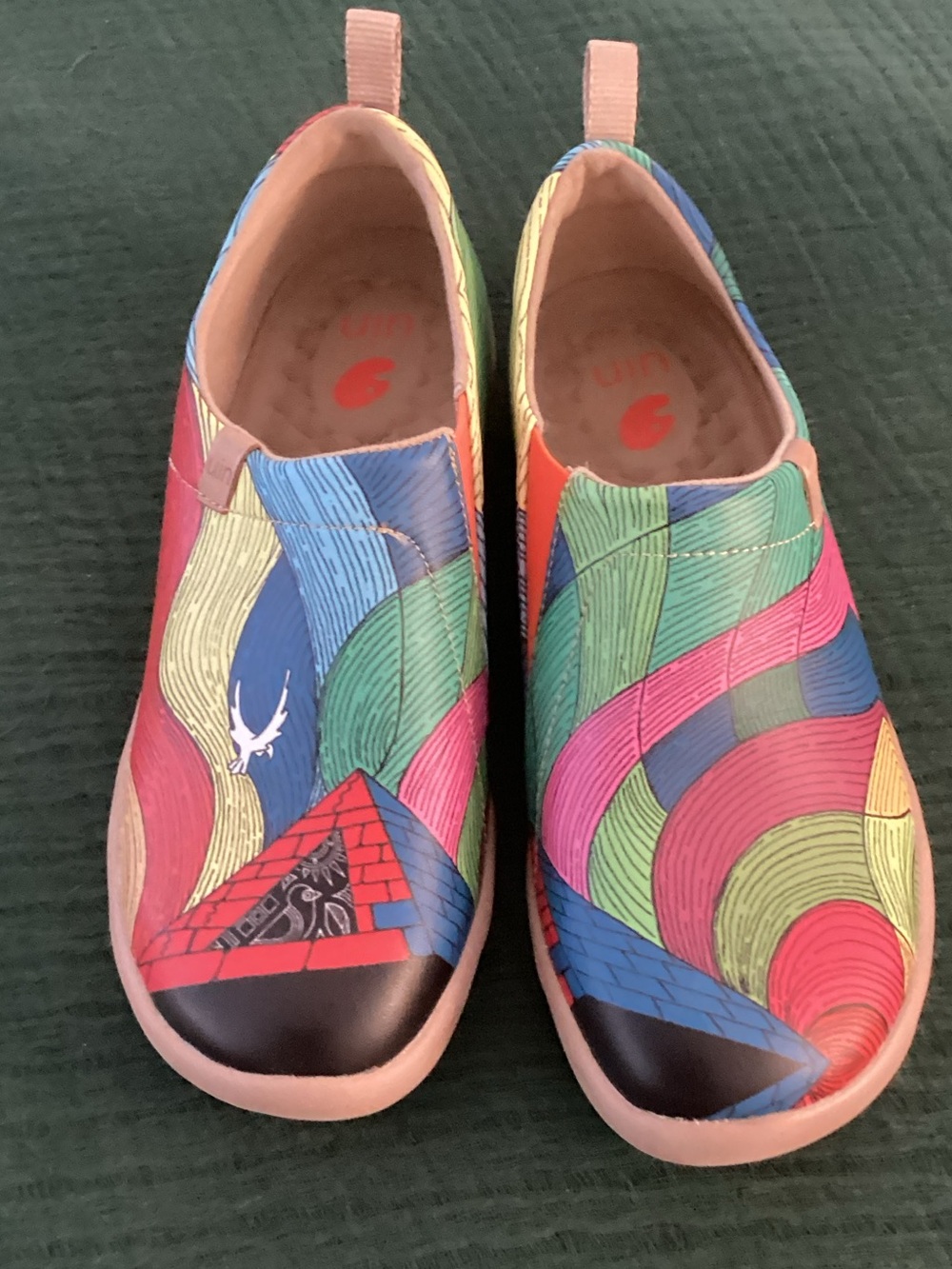 Colorful UIN art shoes